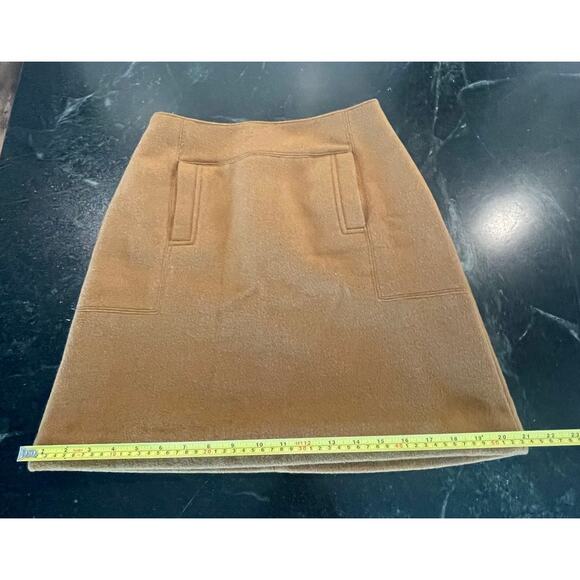 Ann Taylor LOFT Camel Tan wool A line skirt 2 - Picture 6 of 9